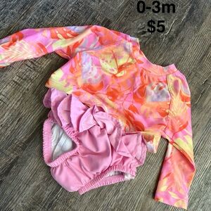 Floral Pink Kids Swim Set